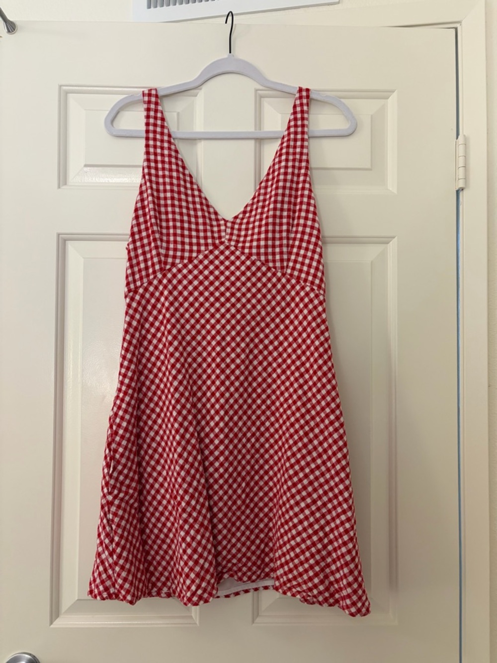 Abercrombie & Fitch Red White Gingham Mini Dress